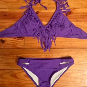Cute fringe bikini set
